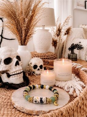 ⭐️Available Sunday Black Cat with moon Halloween Bracelet